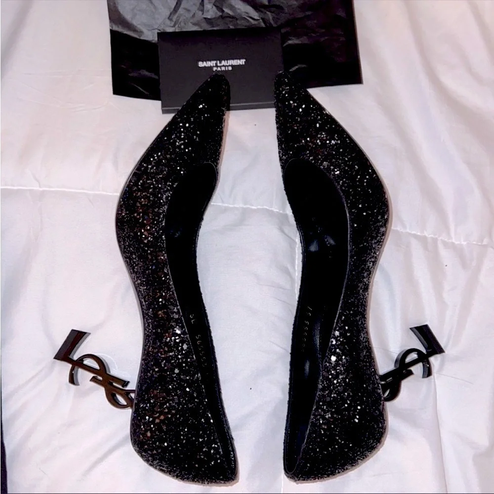 Saint Laurent YSL glitter heels ✨ - Picture 5 of 9